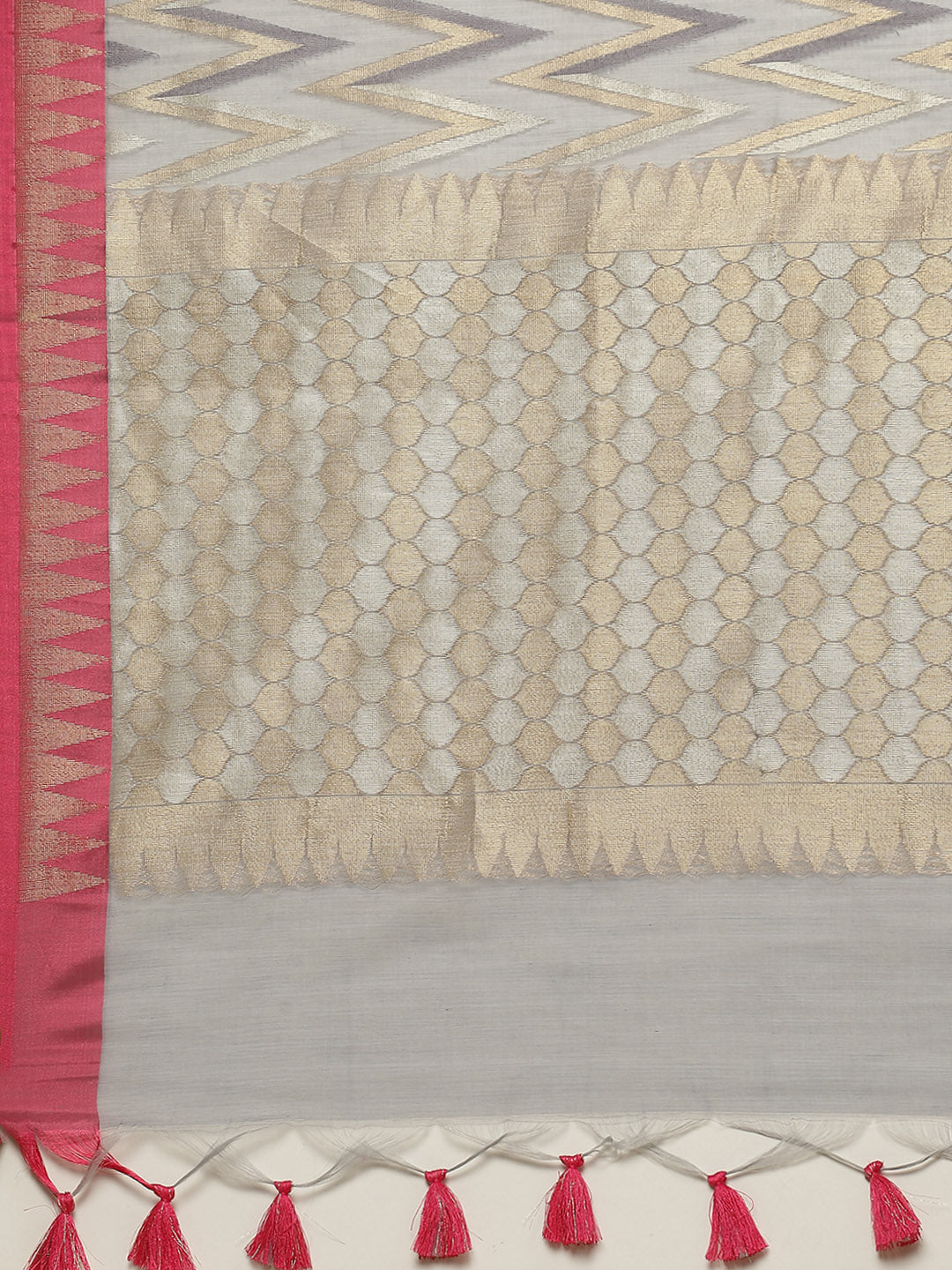 Zari Jaal Cotton Woven Saree