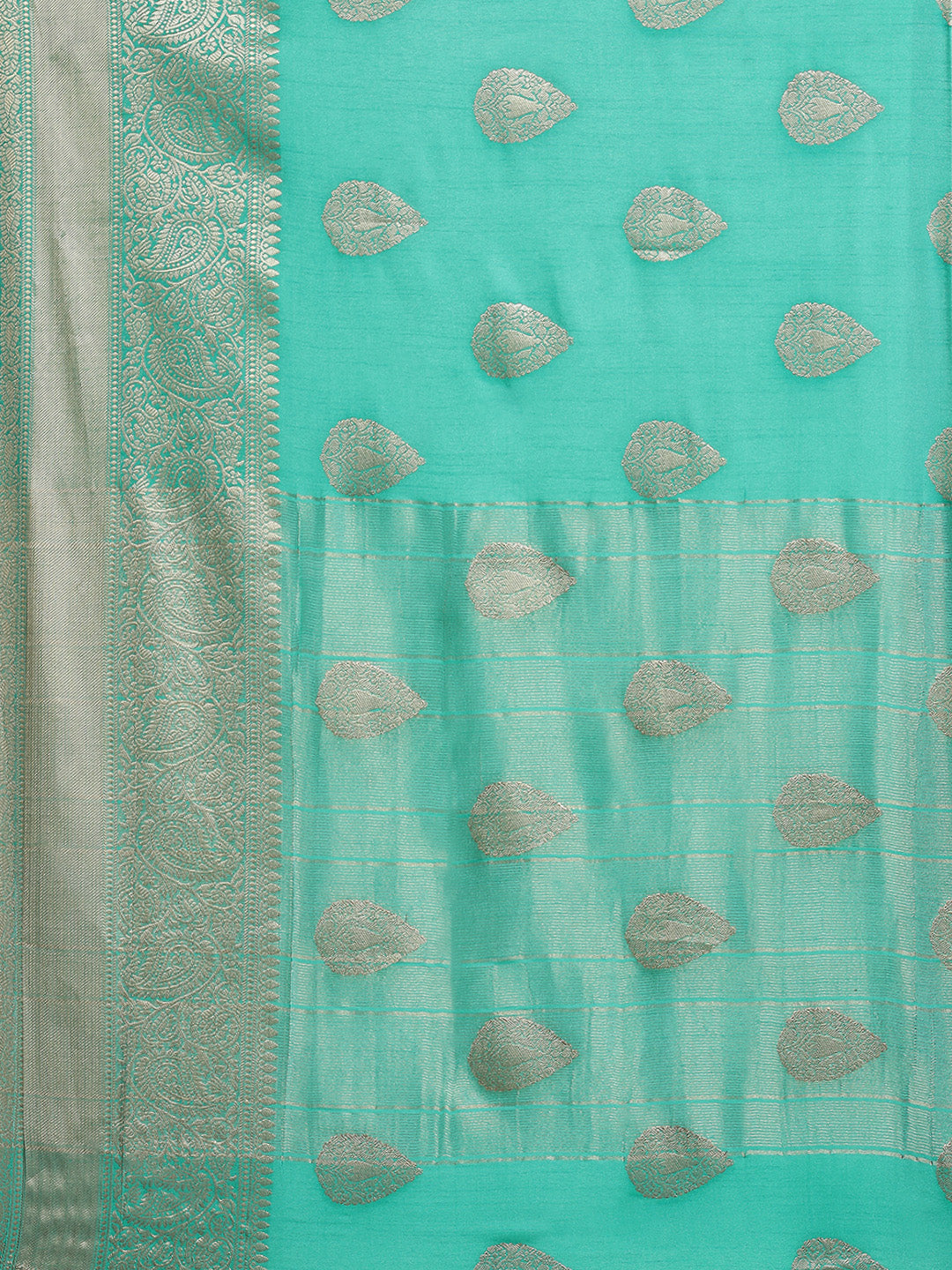 Zari Border Booti Handloom Woven Saree