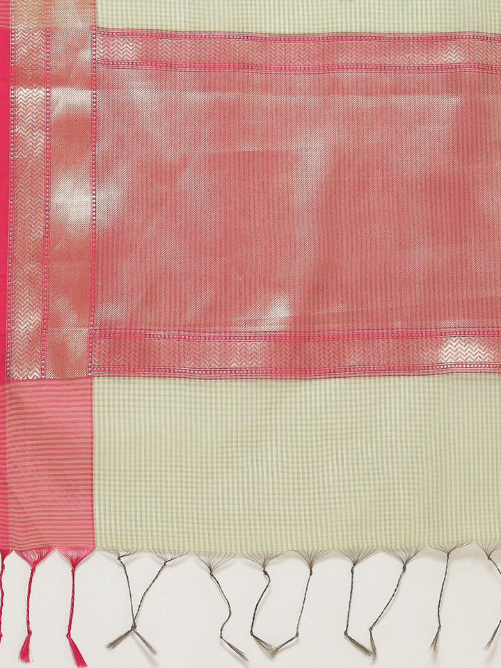 Zari Booti Woven Cotton Saree