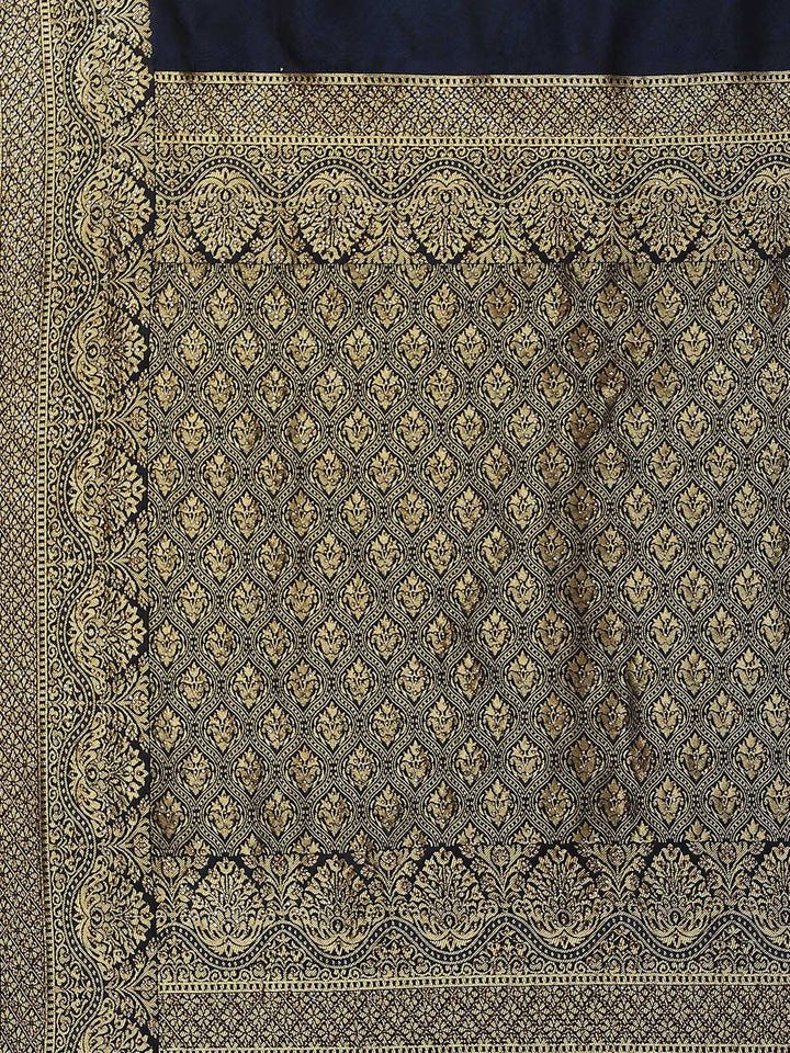 Zari Booti Embroidered Banarasi Saree