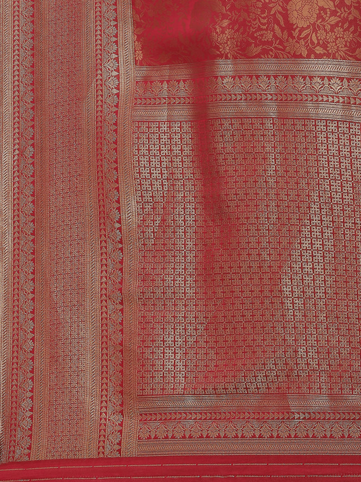 Zari Jaal Woven Satin Saree