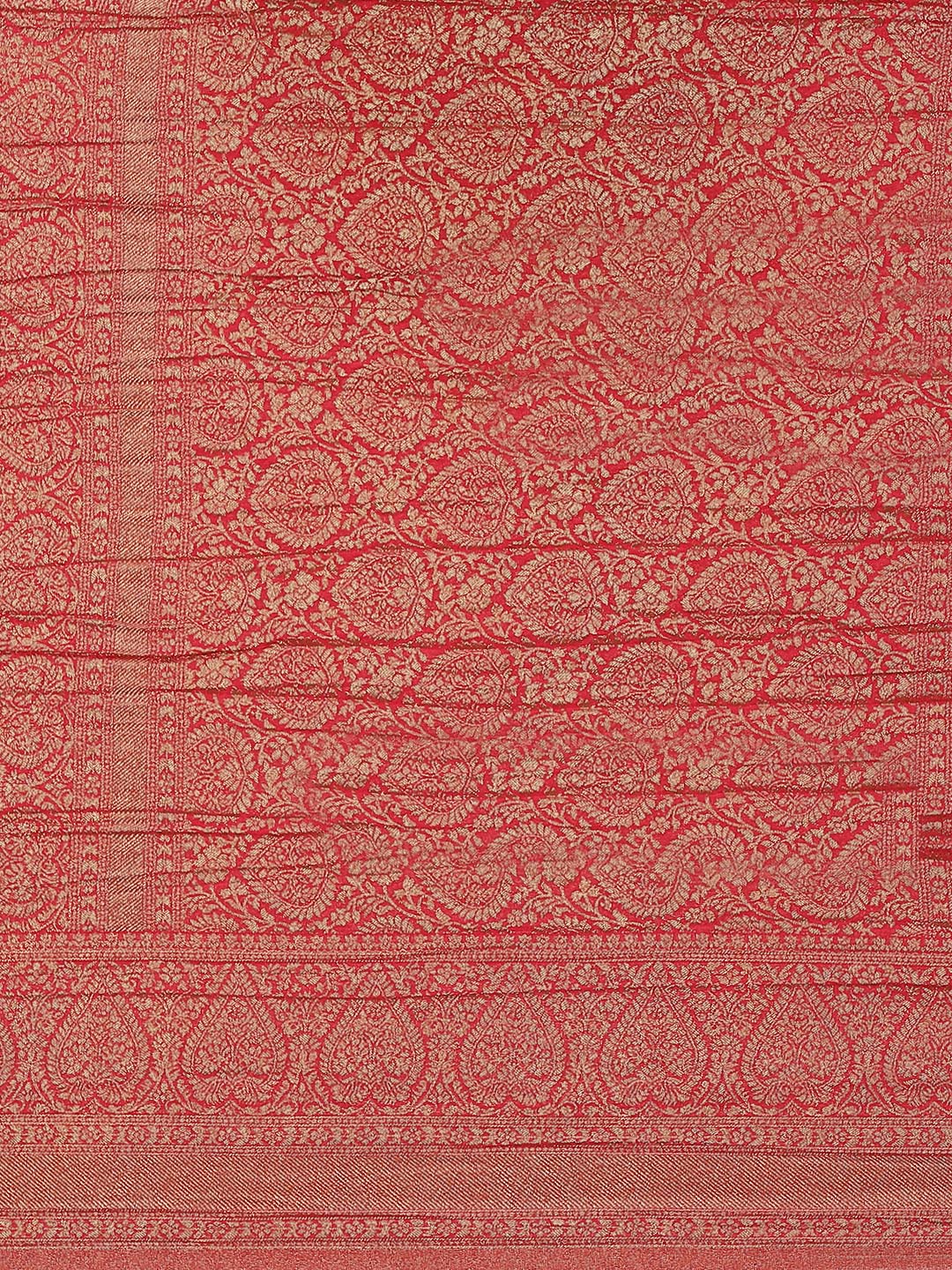 Stripes Zari Jaal Crepe Woven Saree