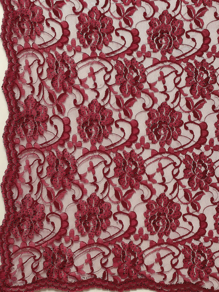 Stone Embroidered Lace Saree
