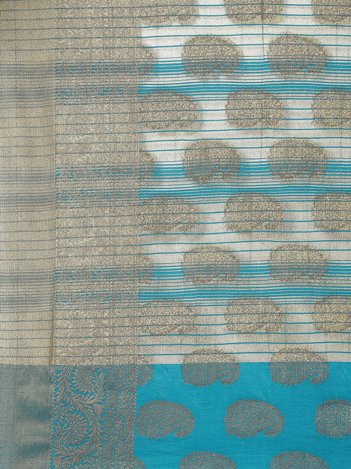 Zari Border Booti Art Handloom Woven Saree