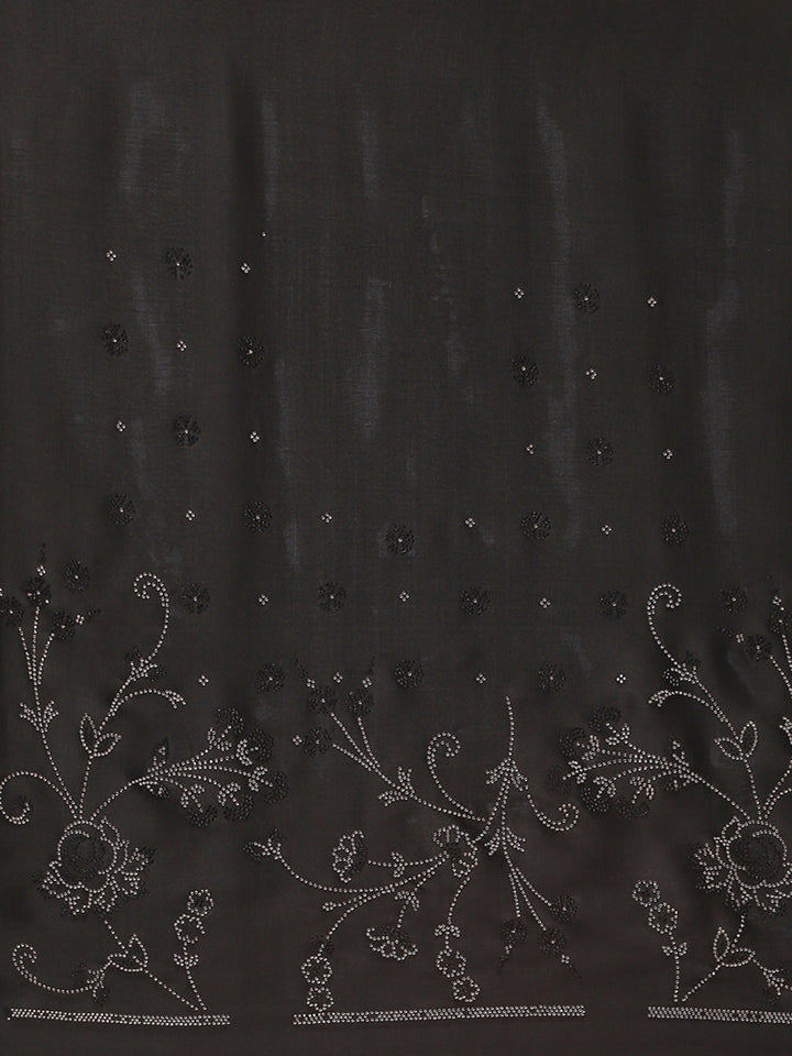 Sequin Embroidered Satin Saree