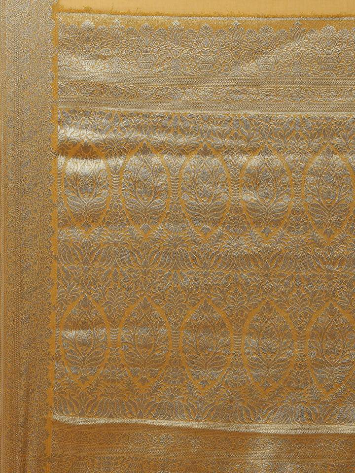 Zari Border Chiffon Plain Saree