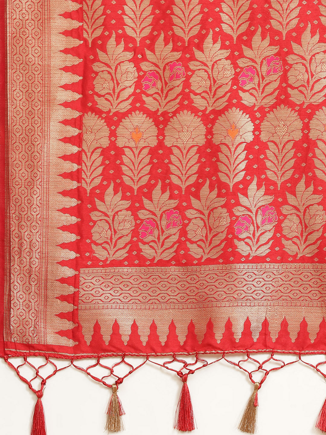 Bandhez Art Handloom Saree with Zari Border