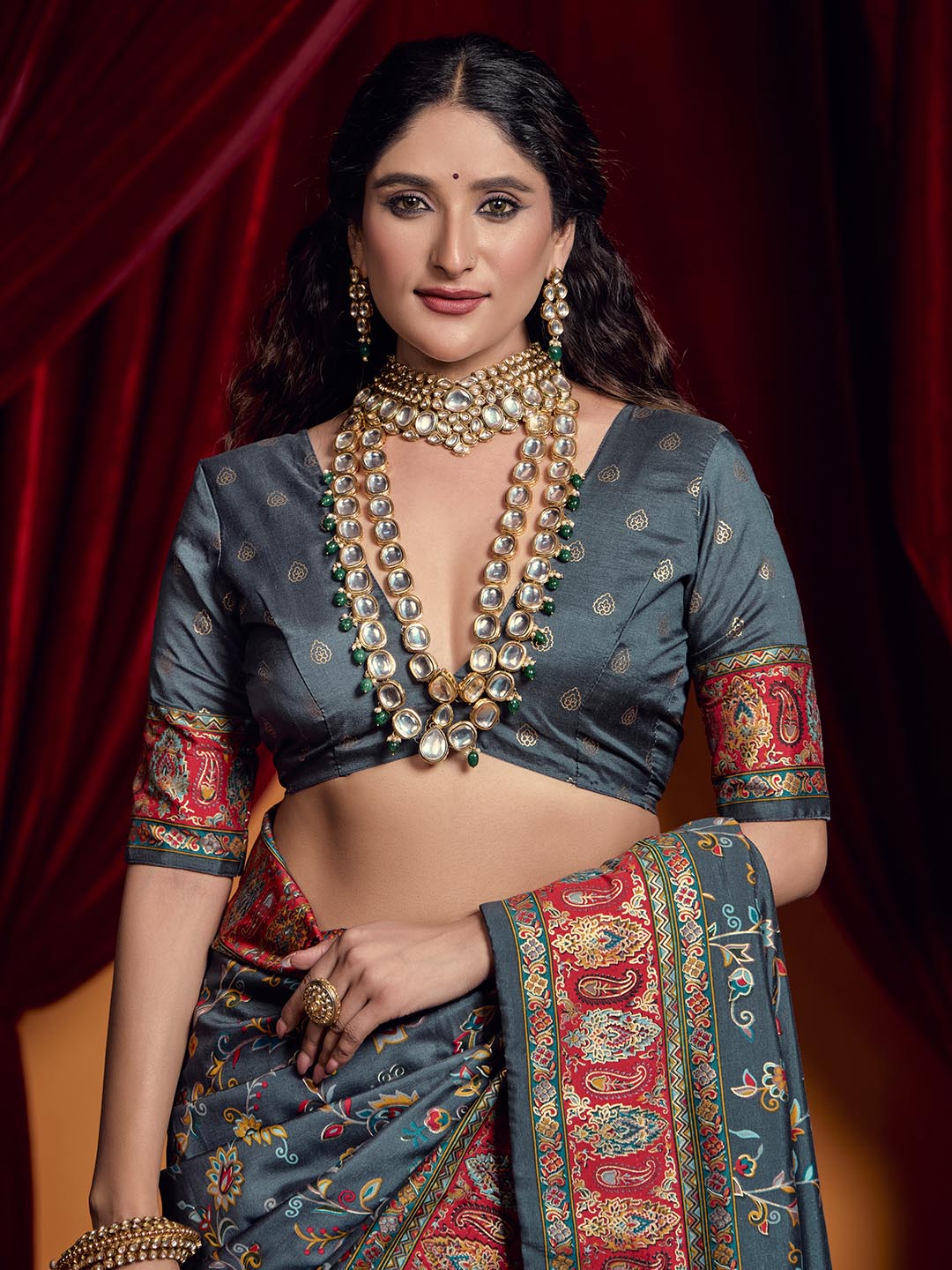 Digital Printed Art Crepe Saree