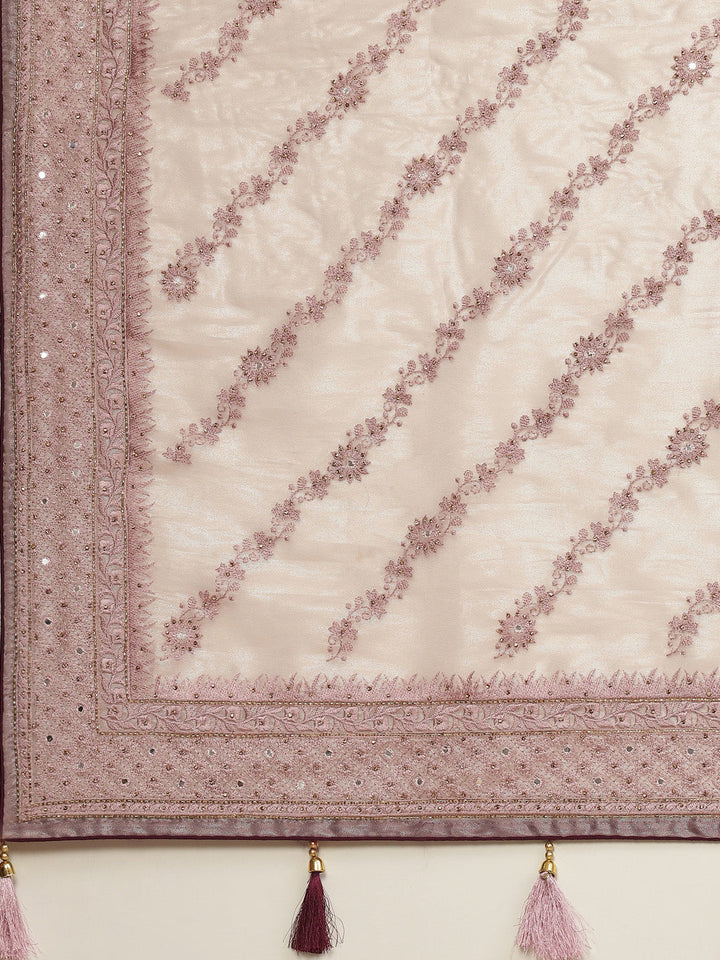Cutdana Embroidered Organza Saree