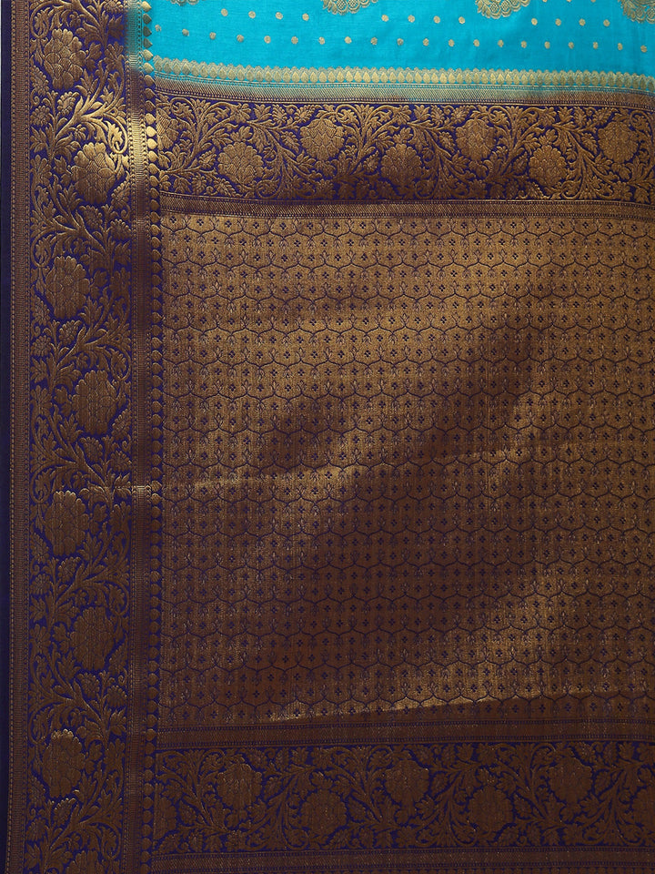 Zari Border Booti Handloom Woven Saree