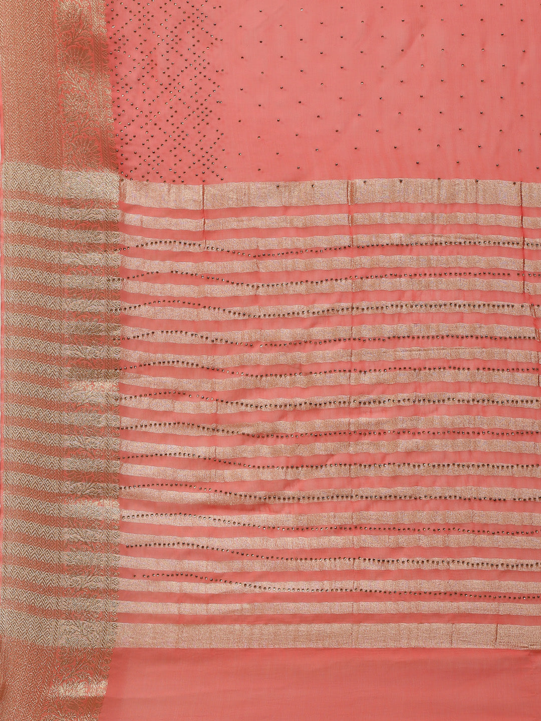 Stone Work Georgette Plain Saree