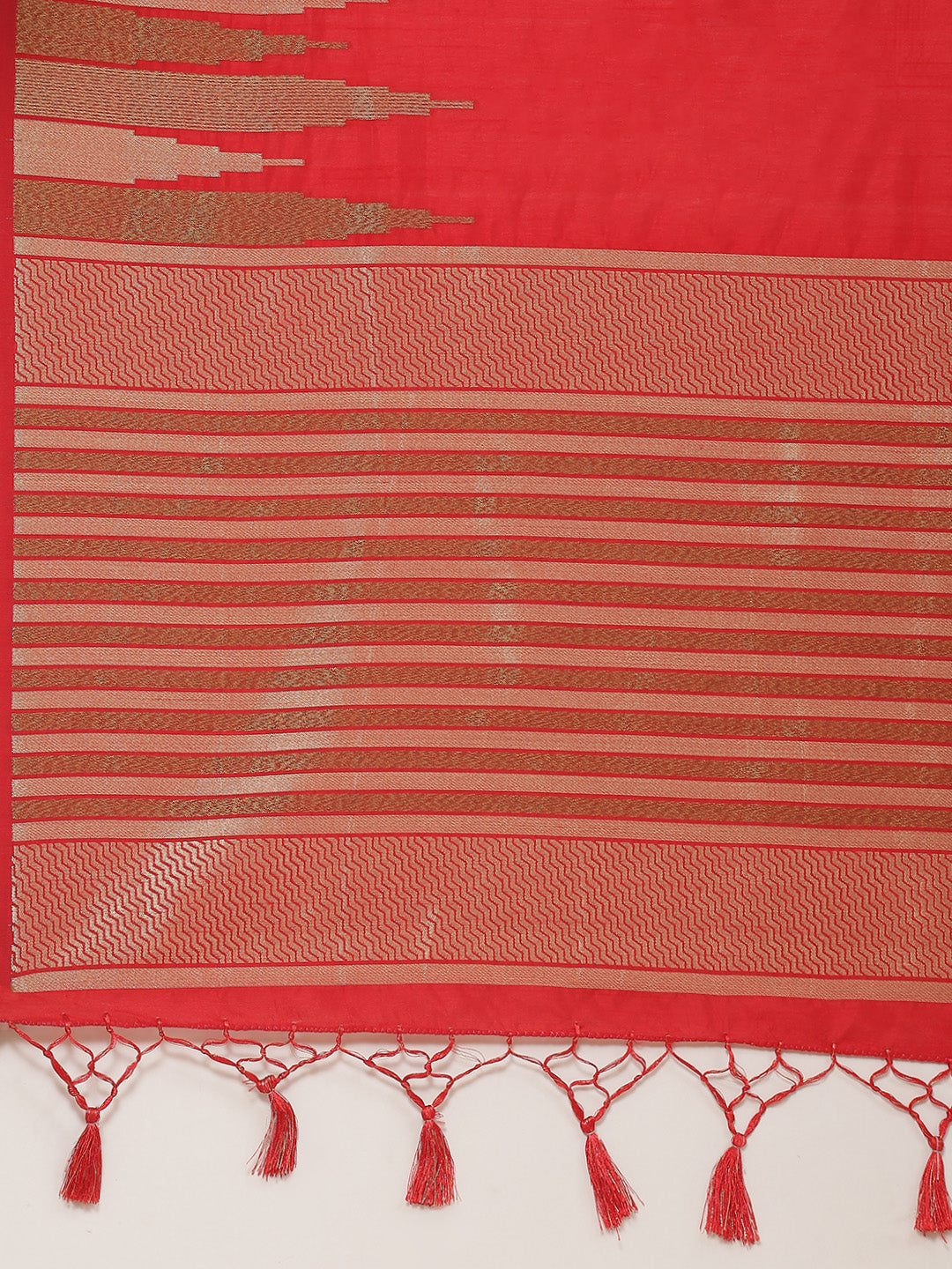 Plain Zari Border Handloom Woven Saree