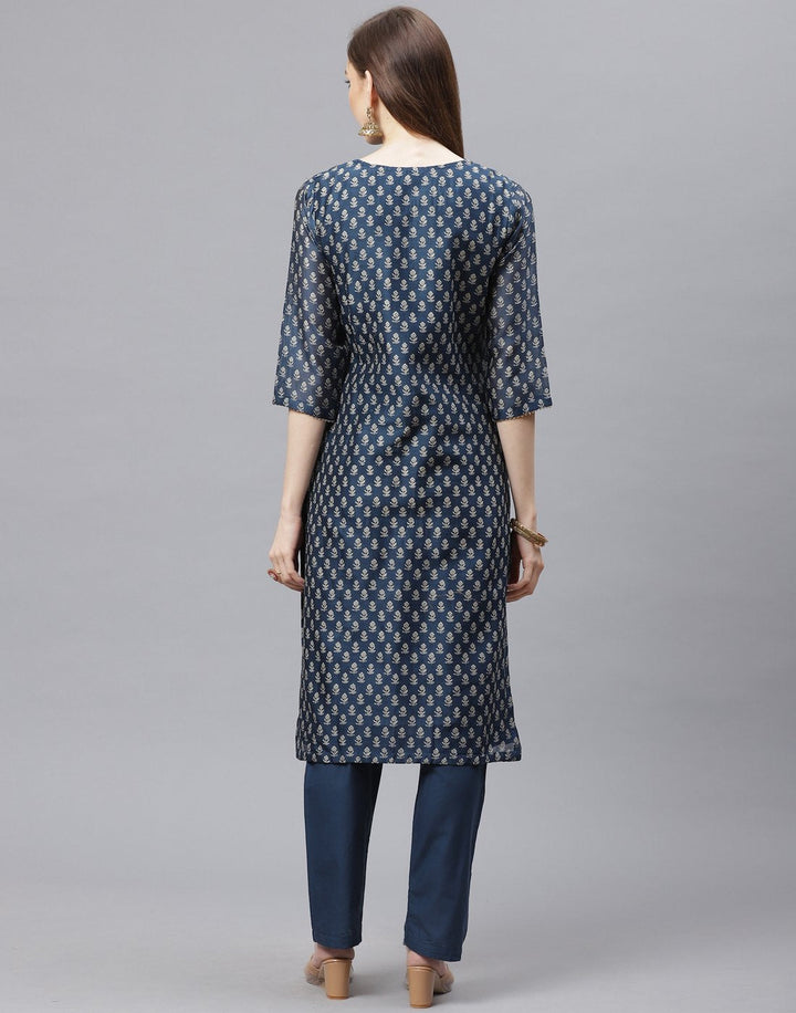 Chanderi Kurti Set