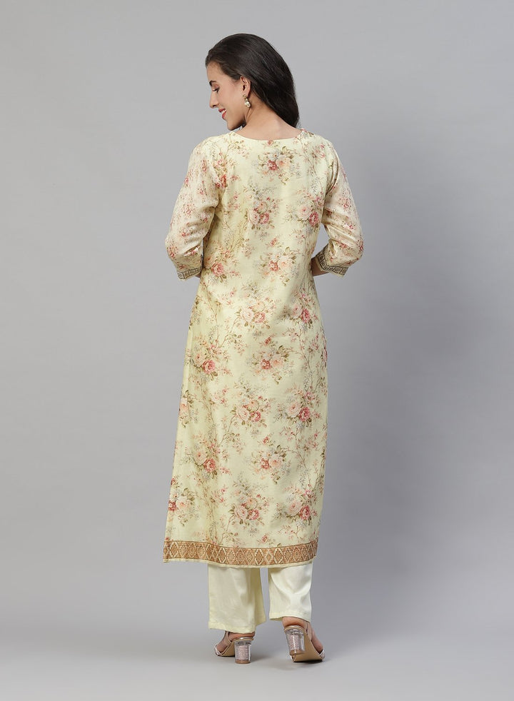 Printed Cotton Kurti With Pant