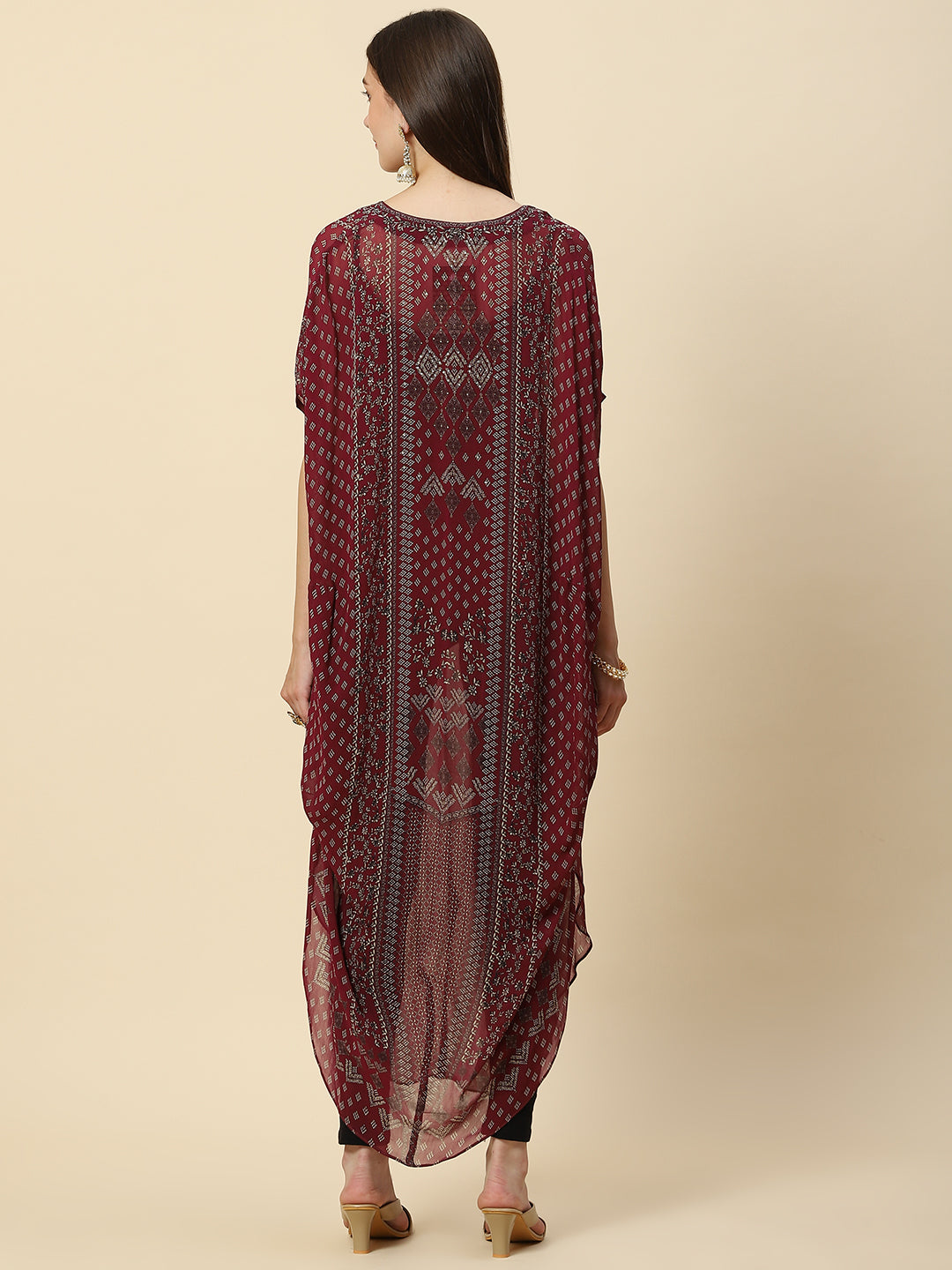 Digital Printed Georgette Kaftan Kurta