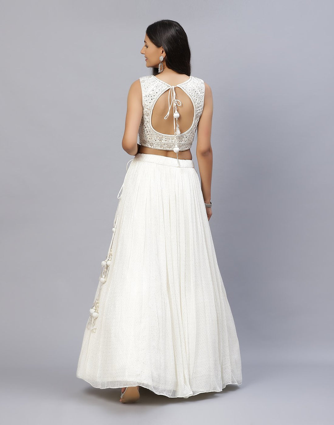 GEORGETTE SEQUENCE LEHANGA WITH NET DUPATTA