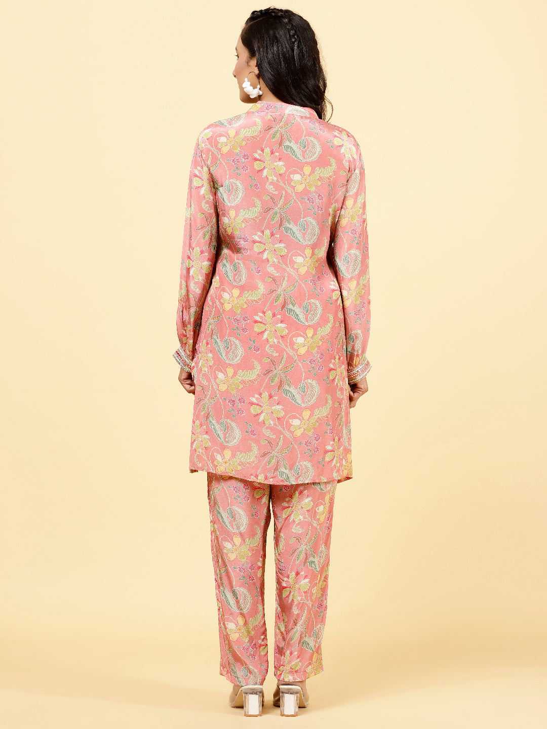 Printed Crepe Kurta With Pants
