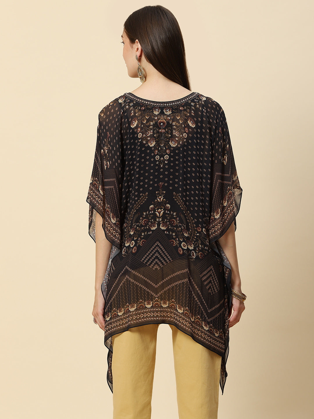 Digital Printed Georgette Kaftan Kurta