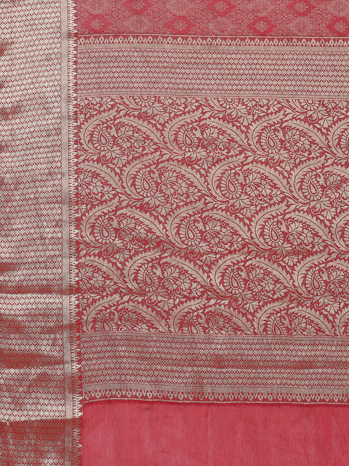 Light Brocade Woven Georgette Saree