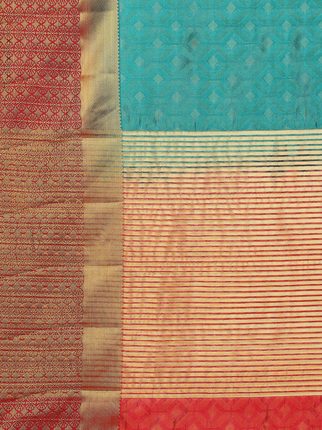 Plain Zari Border Handloom Woven Saree