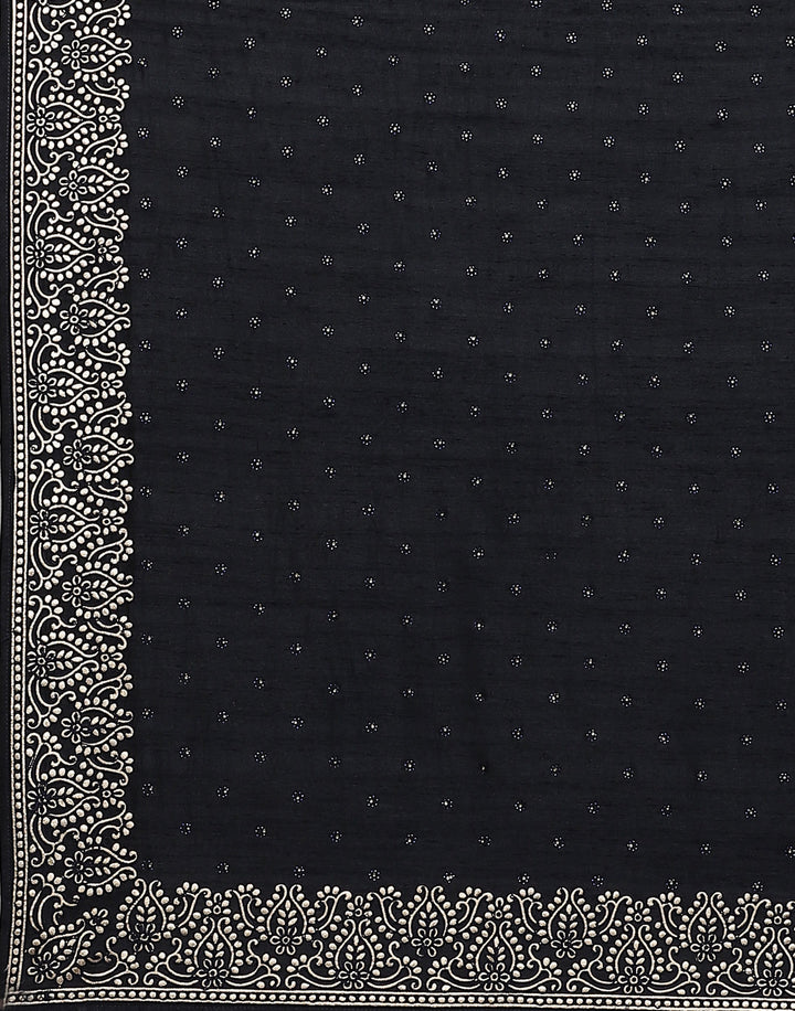 Dupion Silk Embroidery Saree