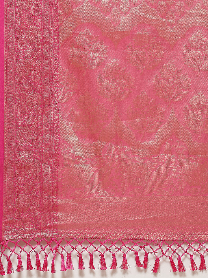 Zari Jaal Woven Cotton Saree