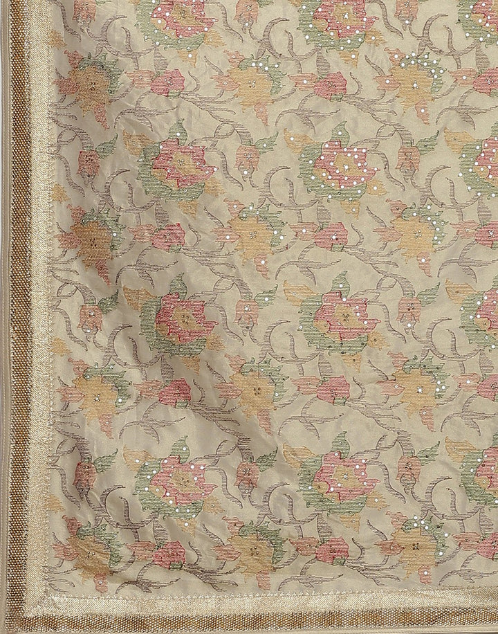 Cottton Tissue Embroidery Saree