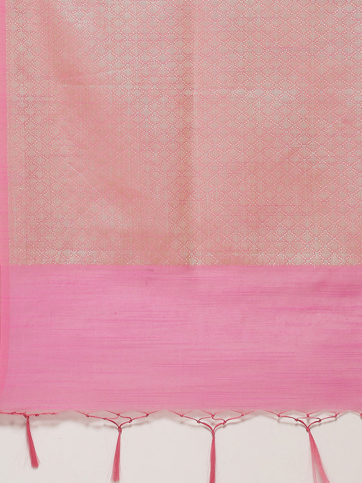 Zari Jaal Woven Cotton Saree