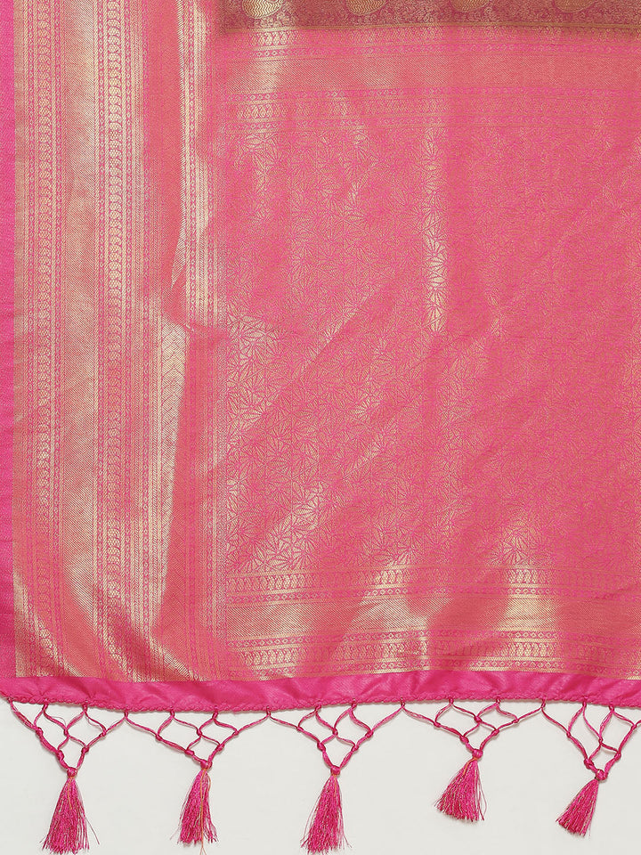 Zari Jaal Woven Handloom Saree