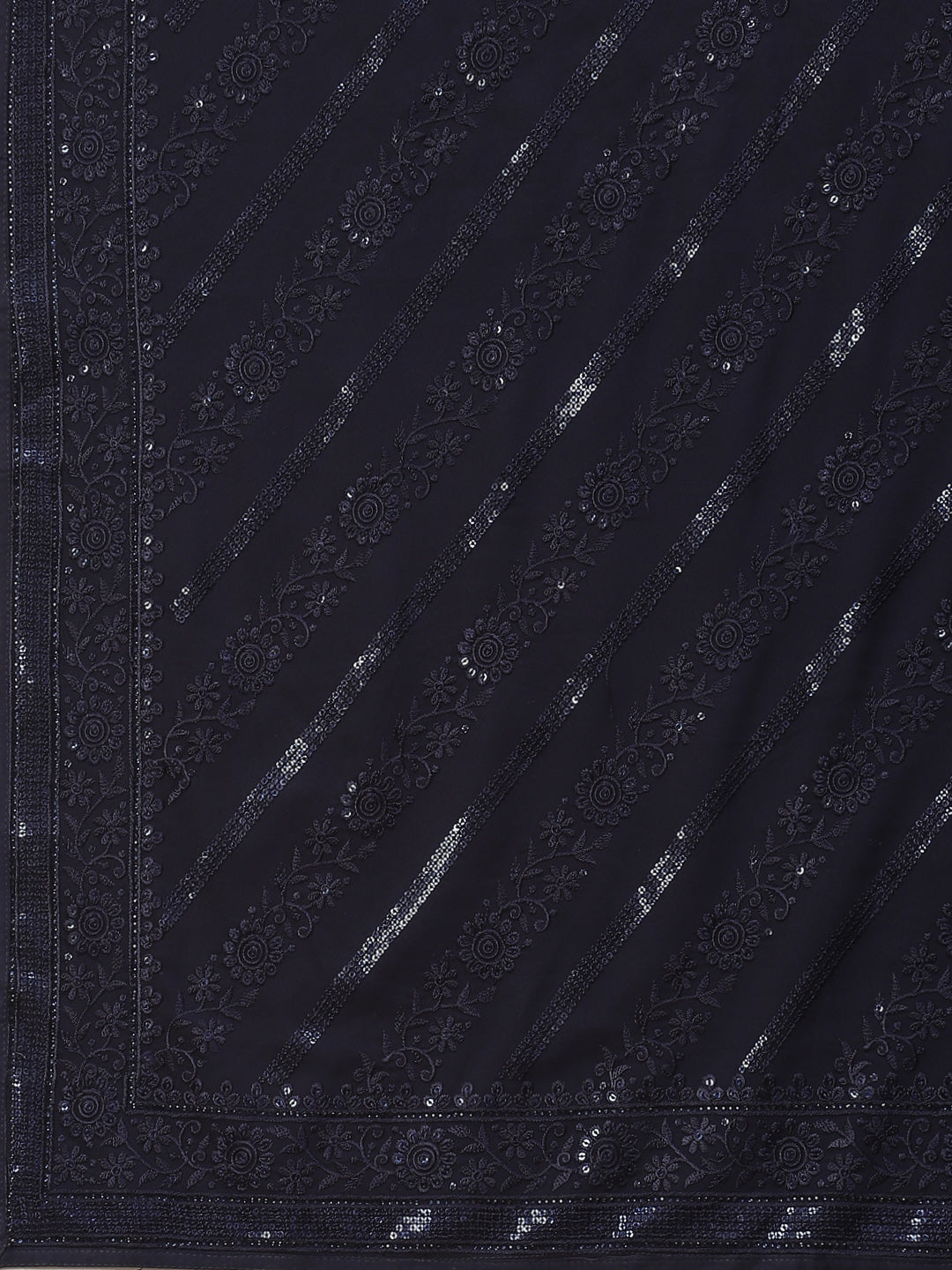 Sequin Embroidered Crepe Saree