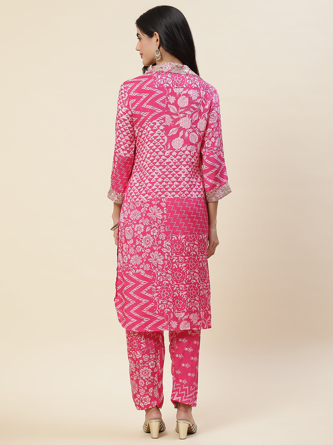Printed Muslin Kurta With Pants