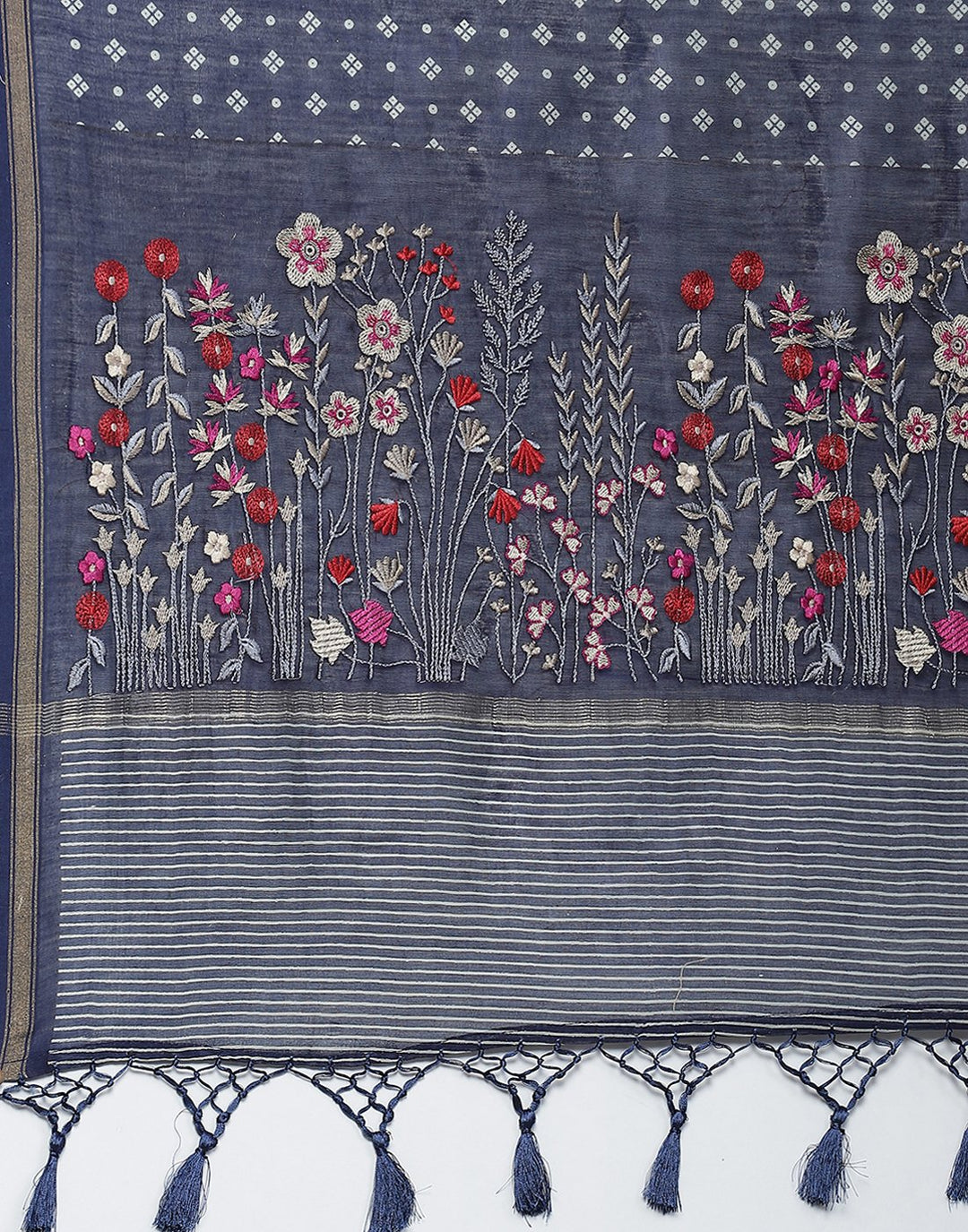 Printed Cotton Chanderi Saree