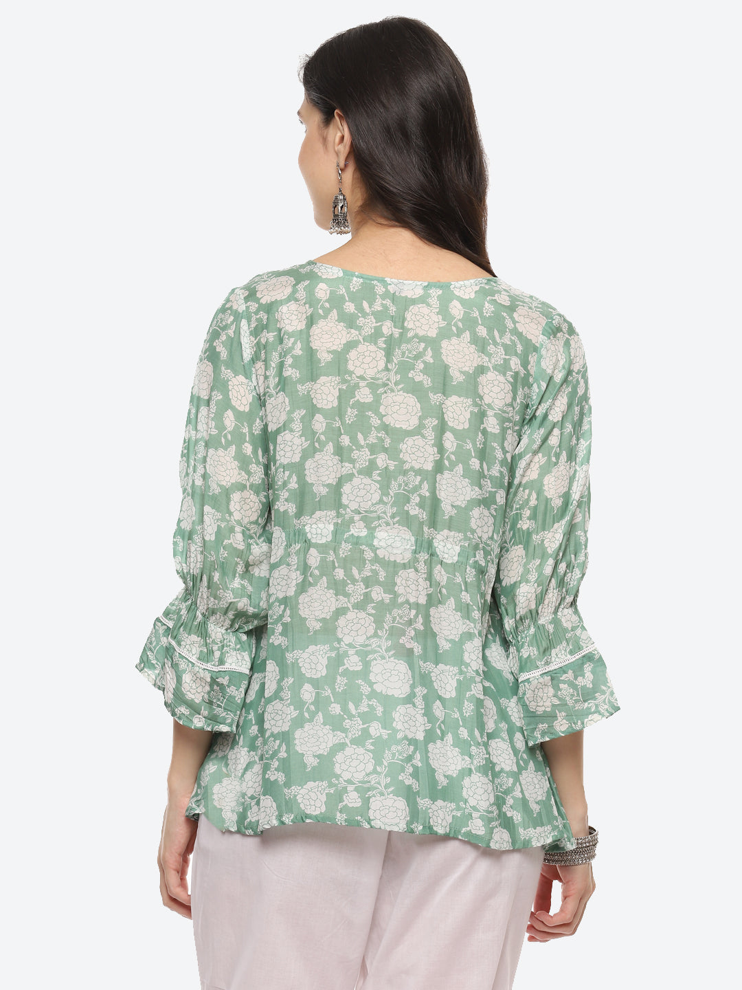 Floral Printed Muslin Kurti