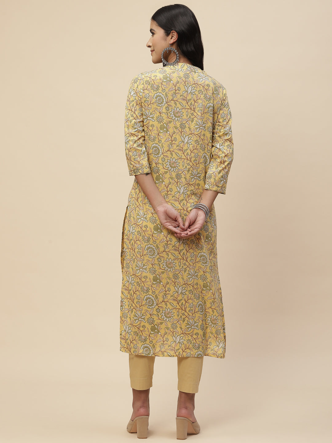 Floral Printed Cotton Kurta