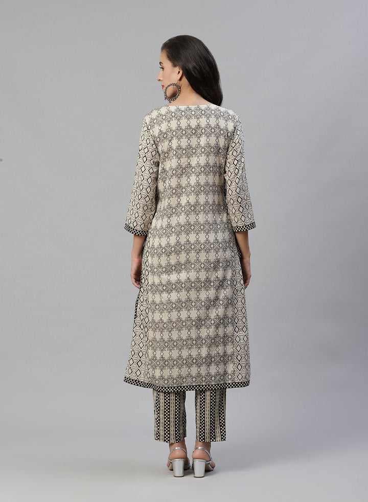 Printed Cotton Kurti With Pant