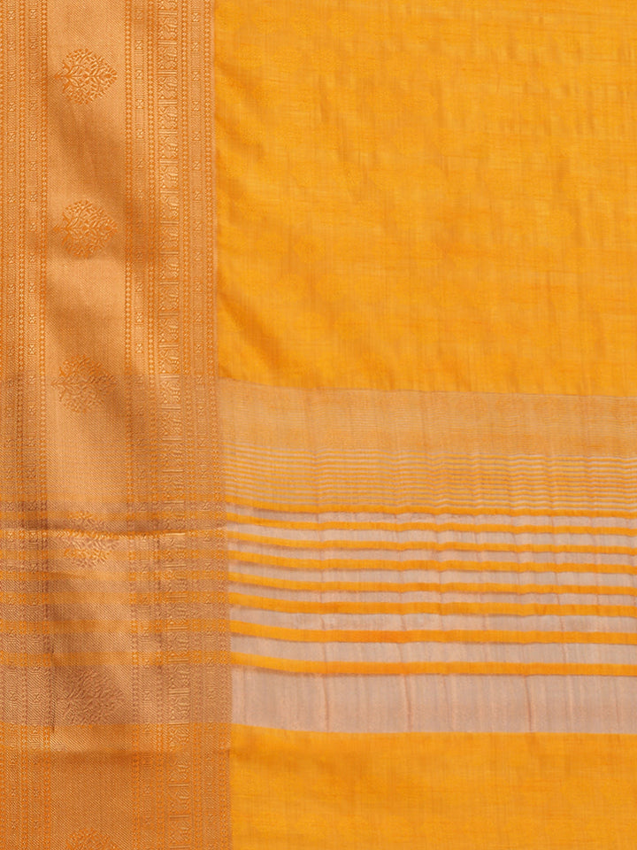 Zari Border Booti Tussar Woven Saree