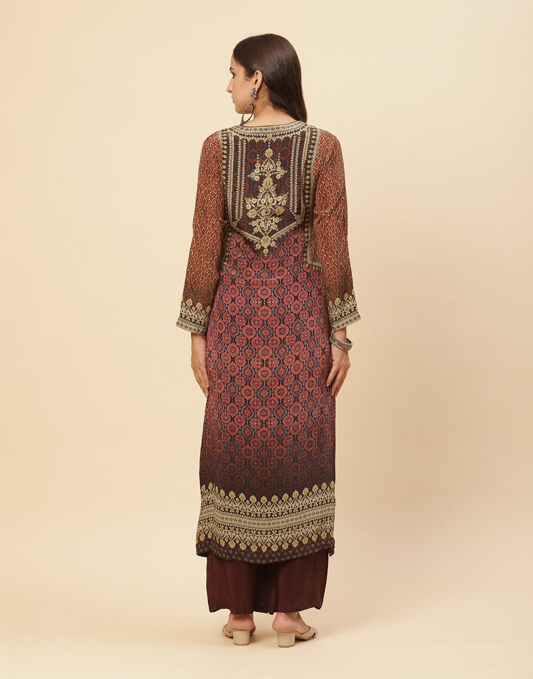 Digital Printed Crepe Salwar Kameez Stitched Suit With Georgette Dupatta