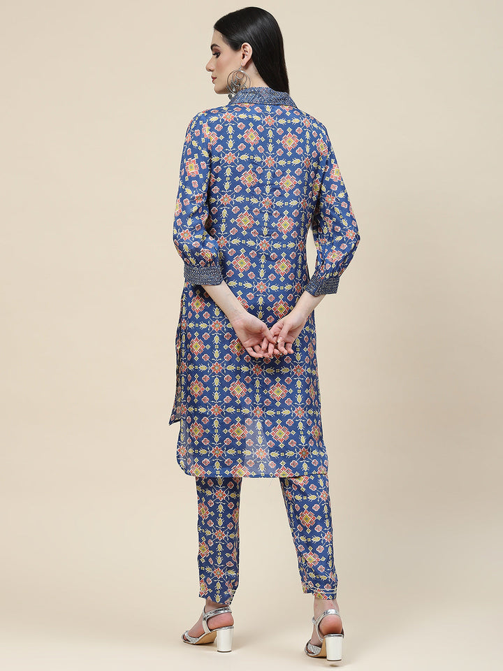 Printed Cotton Kurti With Pants