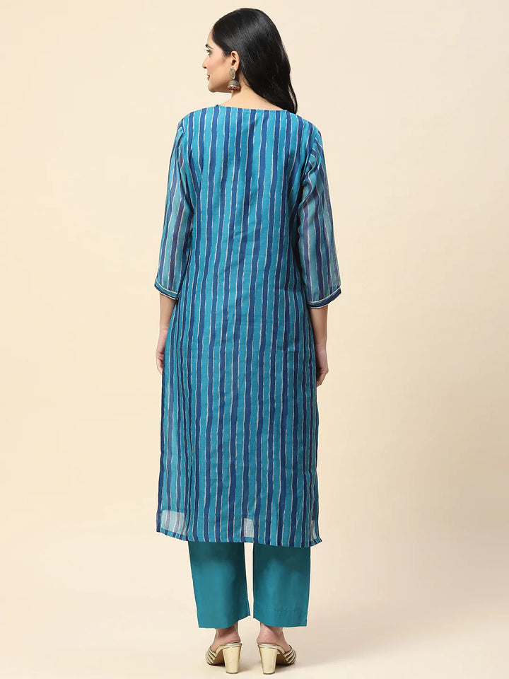 Gota Work Chanderi Kurta With Pants