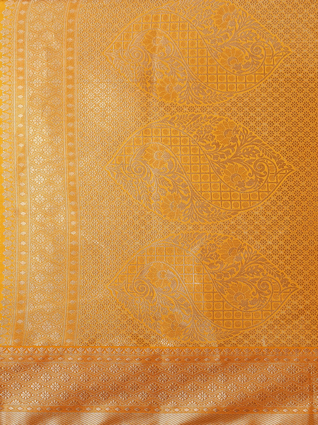 Zari Border Booti Linen Woven Saree