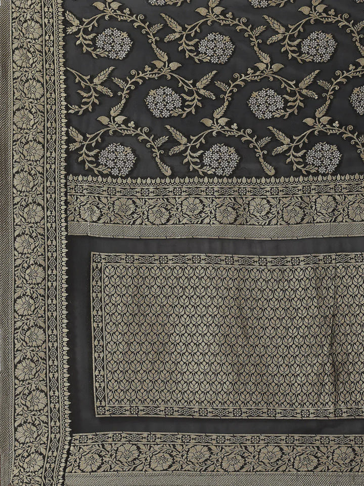 Zari Border Booti Handloom Woven Saree