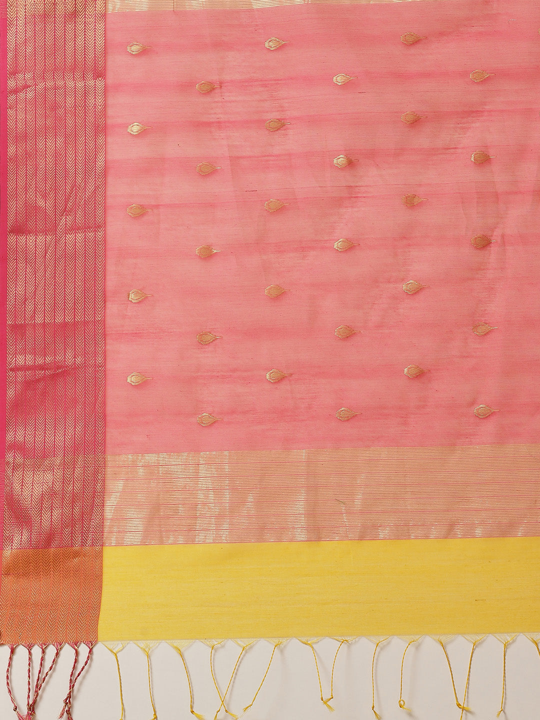 Zari Border Booti Cotton Woven Saree