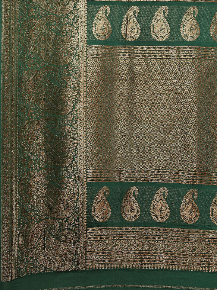 Antique Jaal Crepe Plain Saree