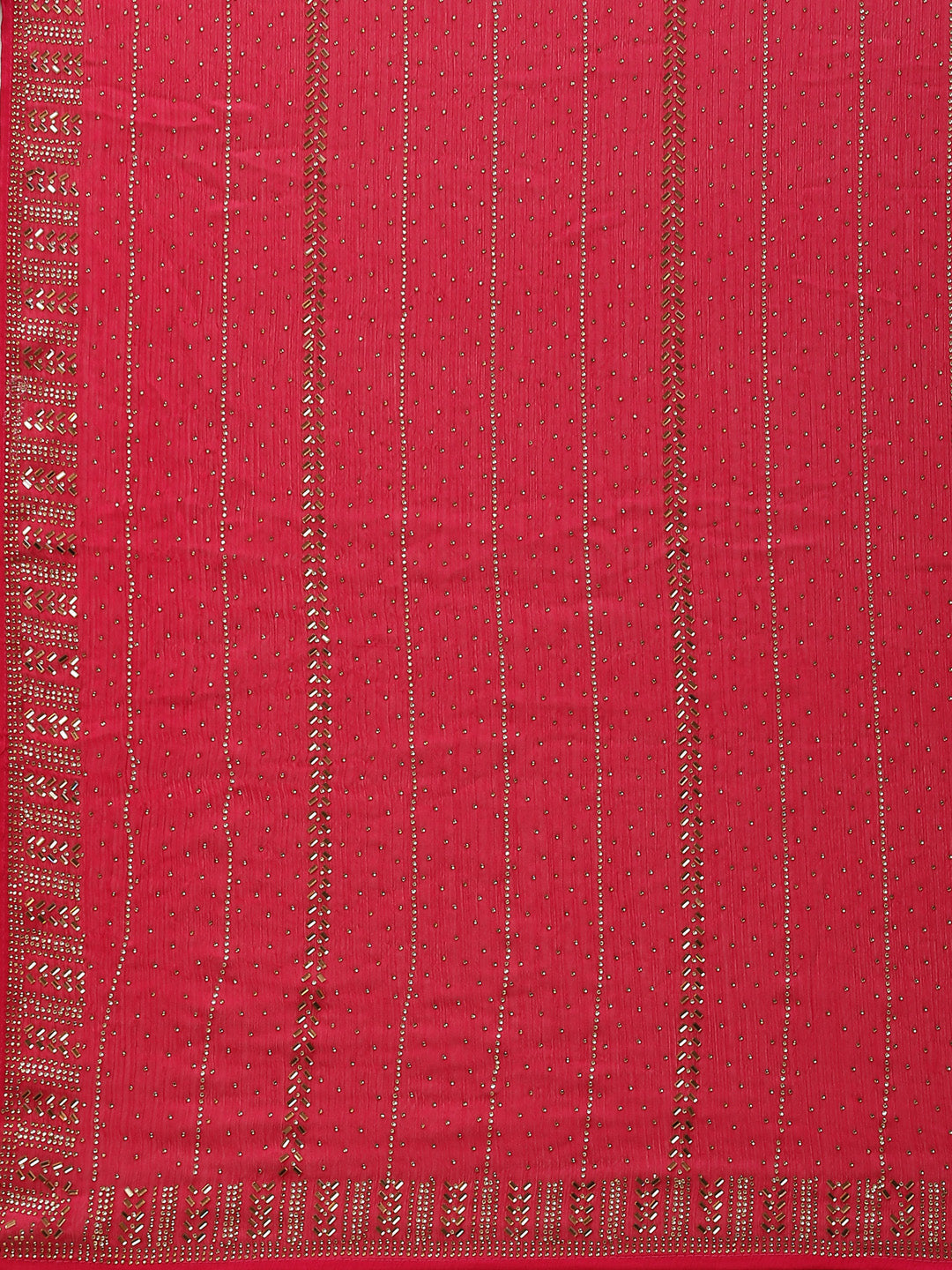 Stone Embroidered Chiffon Saree