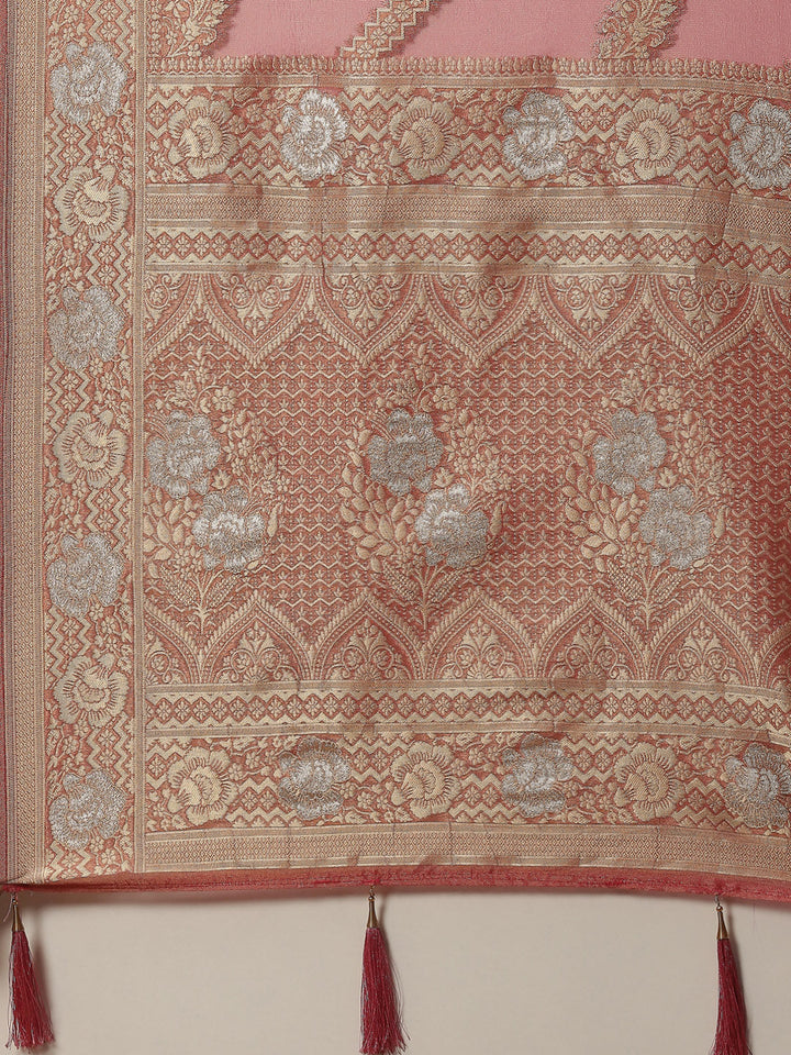 Zari Jaal Cotton Woven Saree