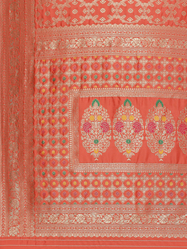 Zari Jaal Woven Art Silk Banarsi Saree