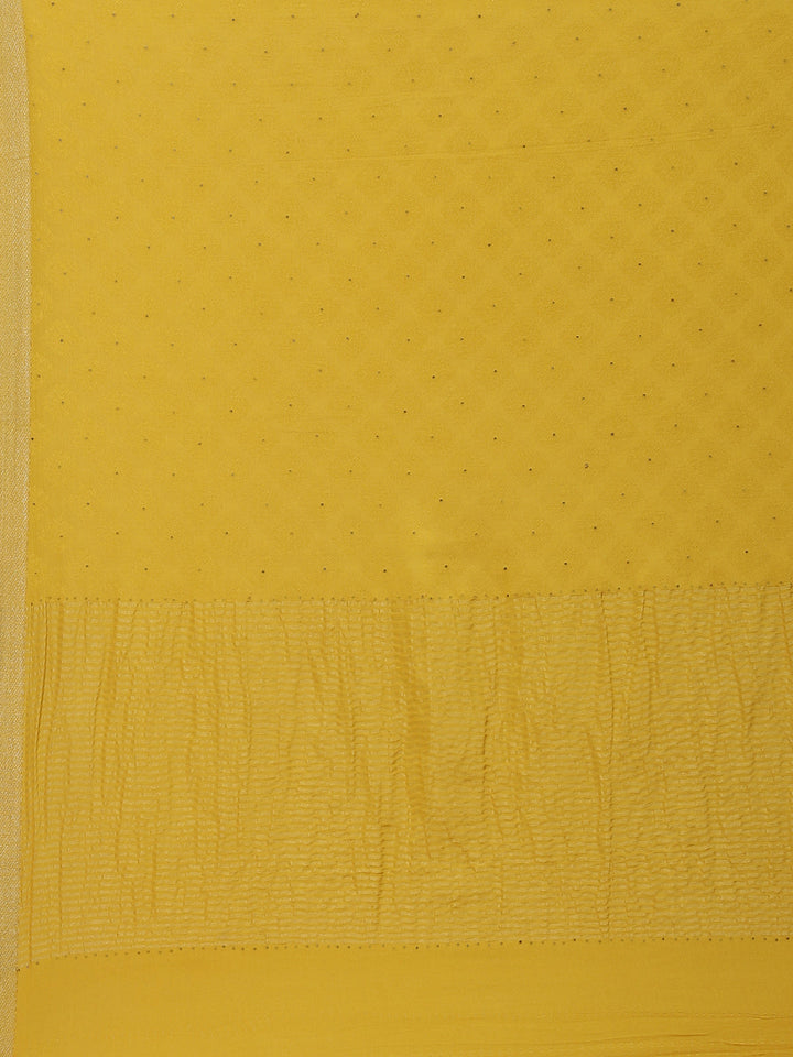 Piped Border Crepe Plain Saree