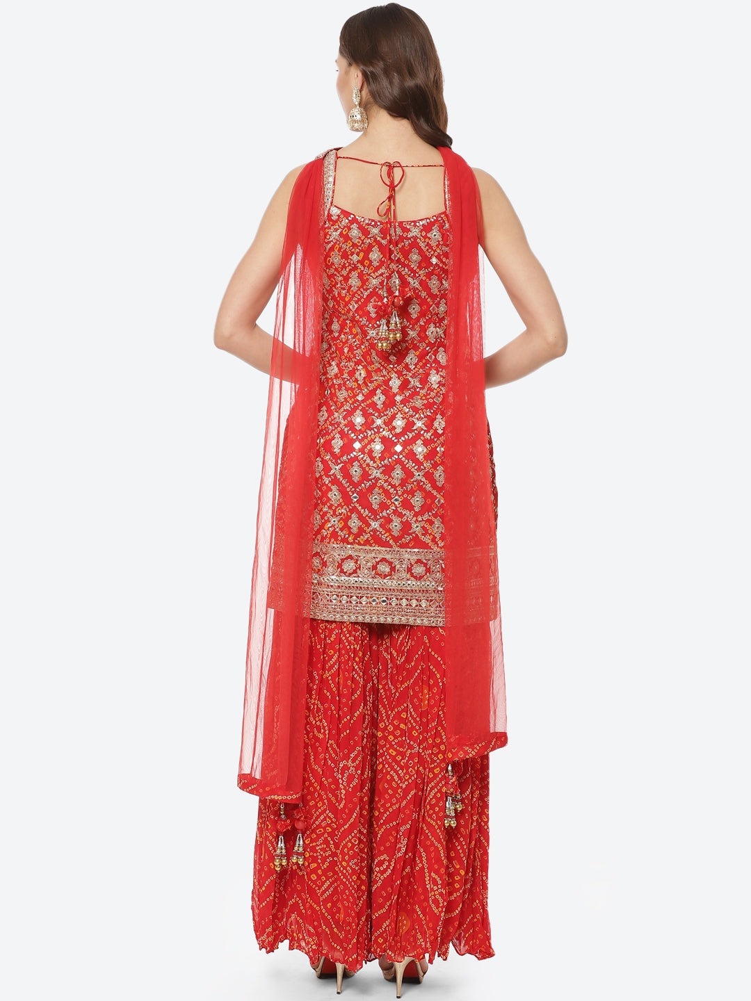 Bandhez Printed Georgette Stitched Salwar Kameez With Net Dupatta
