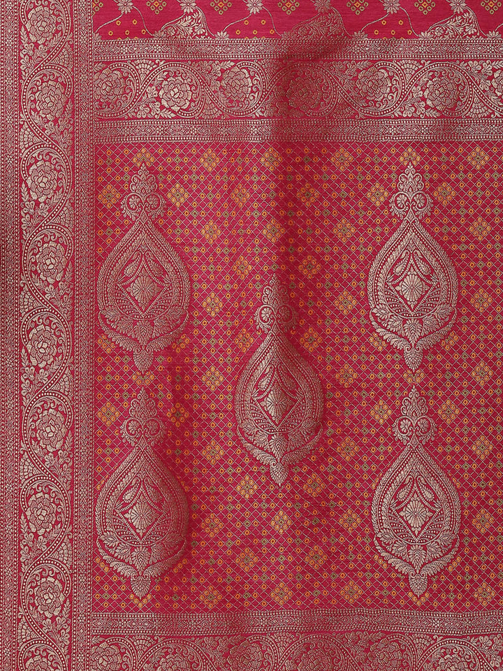Zari Jaal Handloom Woven Saree