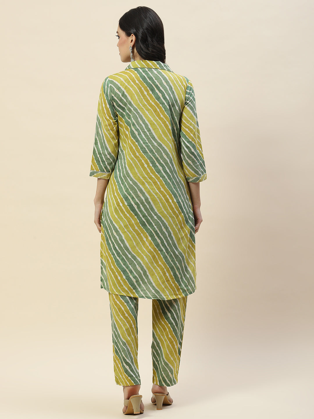 Printed Cotton Kurta With Pants
